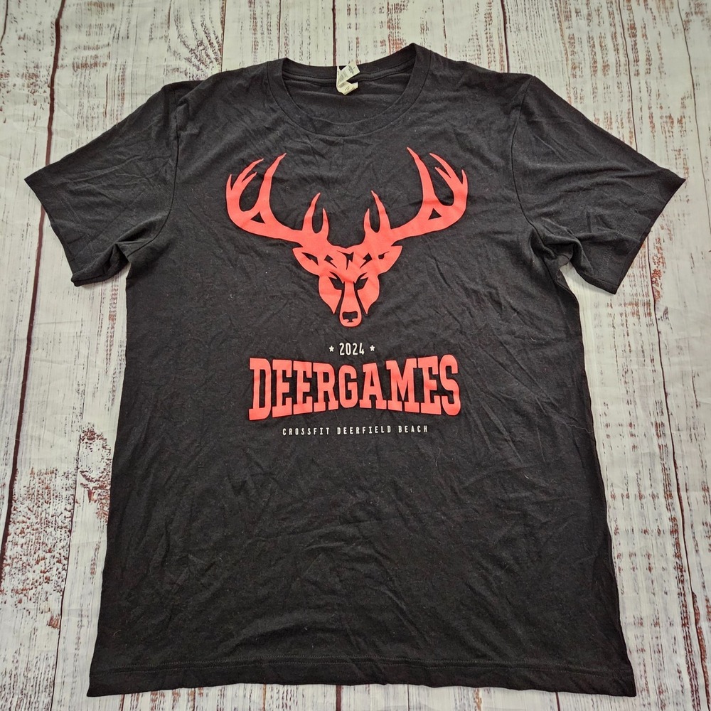 Crossfit Deer Games 2024 Deerfield Beach FL Black Short Sleeve‎ T-Shirt Men's L